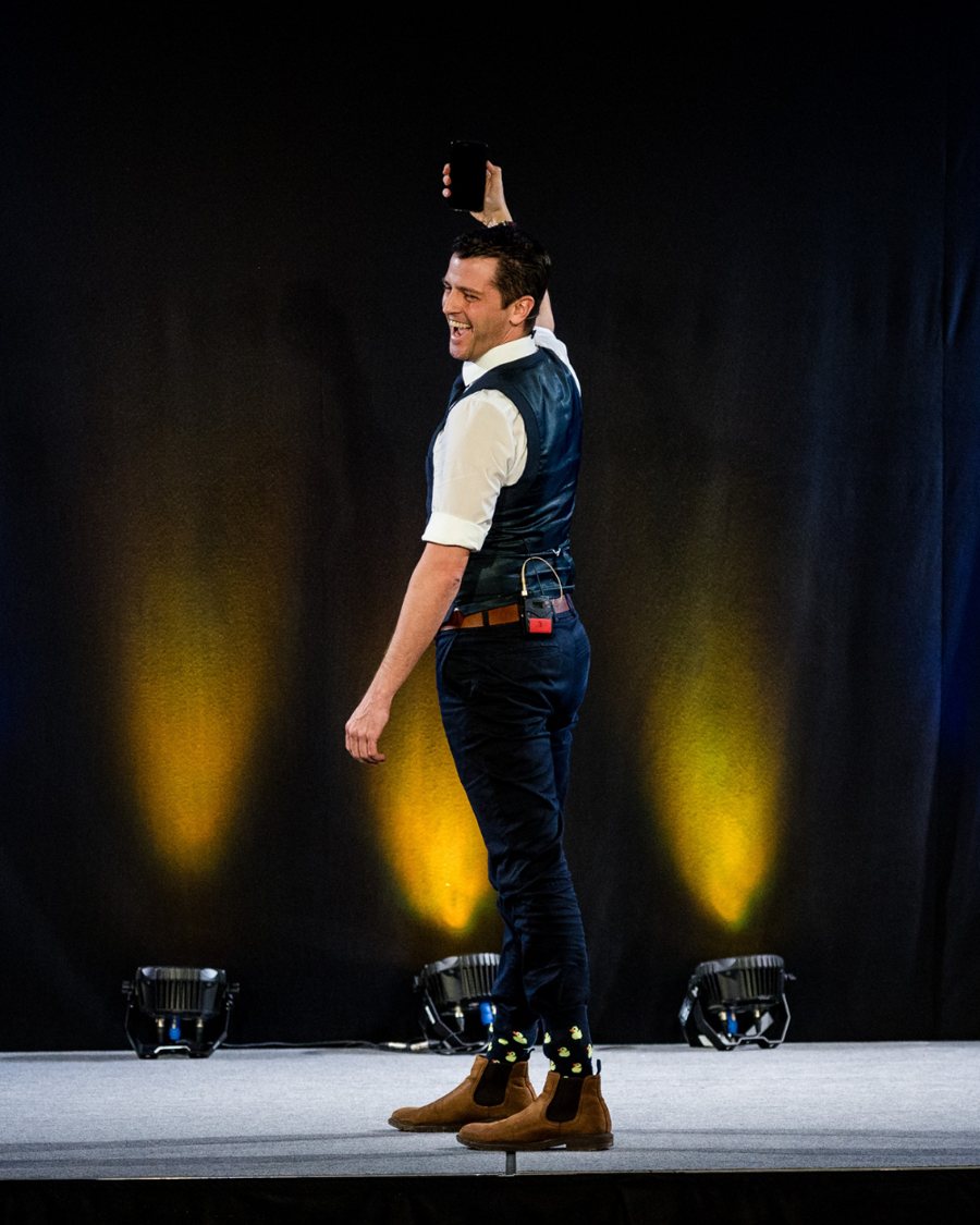 Roger Basler de Roca bei einer Keynote